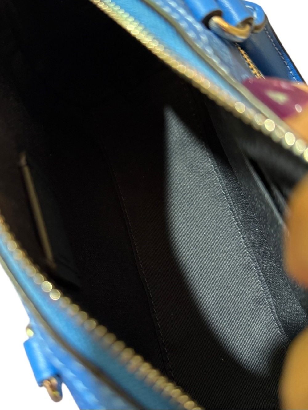 Coach Mini Rowan Crossbody Bag in Bright Blue Signature Canvas (Style C9947) - Picture 9 of 13